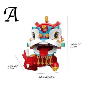 1pc Building Blocks Ornament; Chinese New Year Gifts; Doll Ornaments To Attract Blessings And Wealth 4.61"×3.86"×3.07"