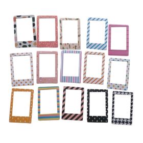 30 Pcs Striped Dots Paper Picture Frame Stickers Phote Album Border Sticker Journal Planner Scrapbooking Supplies