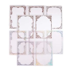 20 Pcs PVC Transparent Paper Picture Frame Vintage Floral Collage Scrapbooking Supplies for Journal Diary Planner