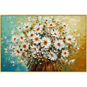 Canvas Oil Painting palette knife 3D texture acrylic Flower Wall art Picture For Living Room home decor quadros cuadro decoracion