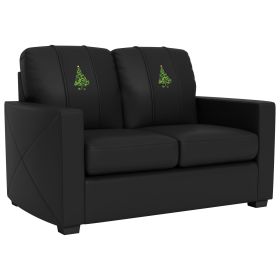 Silver Loveseat with Christmas Tree Logo