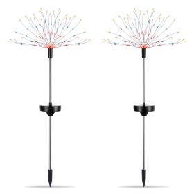 2Pcs Solar Powered Starburst Lights 240 LEDs Firework Lamp Garden Path Decor Lights