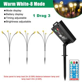 Outdoor Solar LED Firefly Swaying Lawn Light Waterproof Garden Landscape Lamp