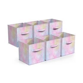 Storage Cubes Basket with Handle for Organizing Closet